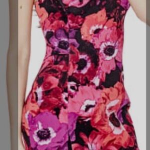 Guess Pink and Purple Floral Mini Dress